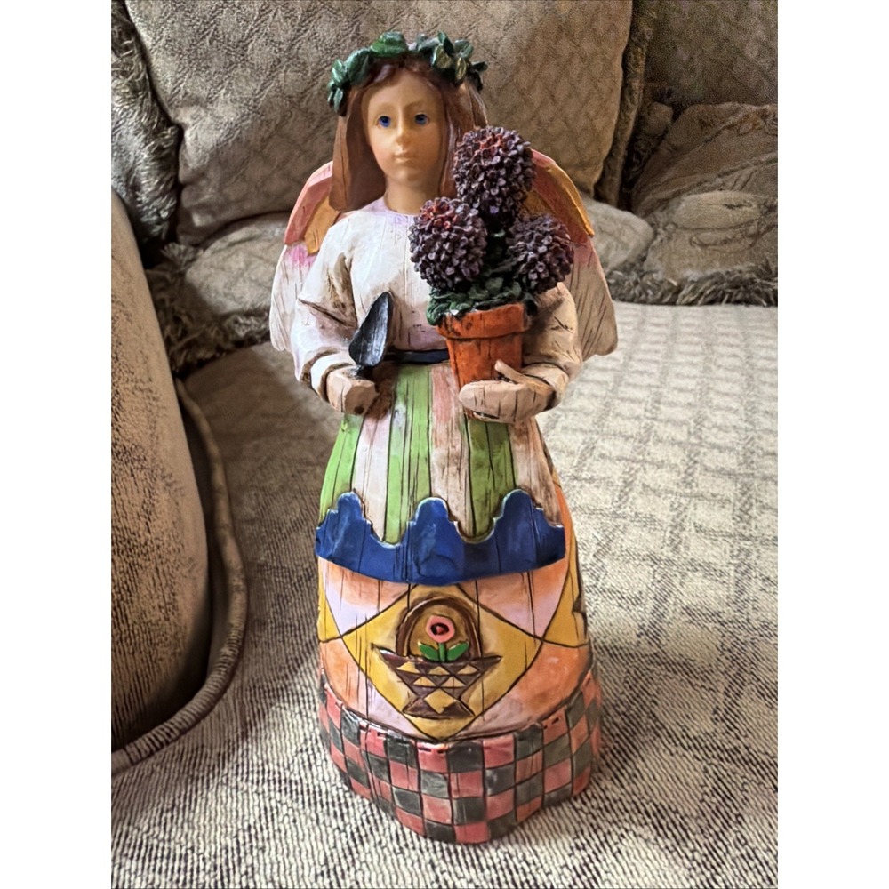 Jim Shore 2002 Angel of Persistence"l Heartwood Creek Figure # 108920 Garden Vtg